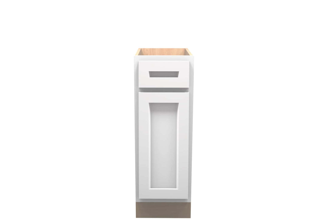 American Made Shaker RTA B12 Base Cabinet - White - American Made Cabinets