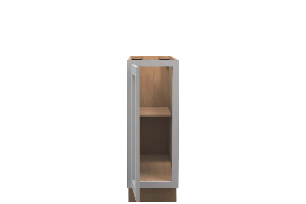 American Made Shaker RTA B12FHD Full Door Base Cabinet - Light Gray - American Made Cabinets