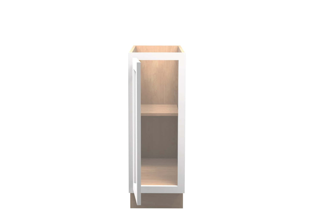 American Made Shaker RTA B12FHD Full Door Base Cabinet - White - American Made Cabinets