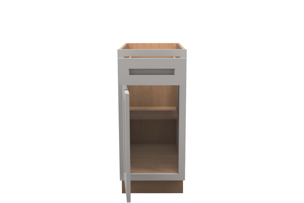 American Made Shaker RTA B15 Base Cabinet - Light Gray - American Made Cabinets