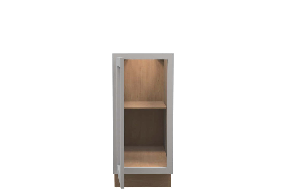 American Made Shaker RTA B15FHD Full Door Base Cabinet - Light Gray - American Made Cabinets