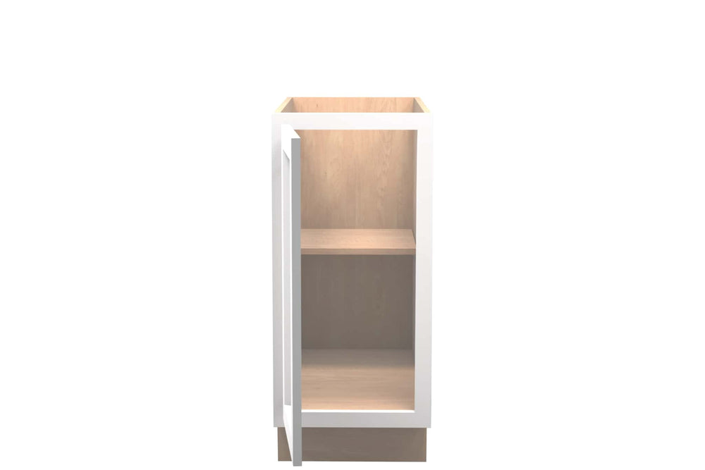 American Made Shaker RTA B15FHD Full Door Base Cabinet - White - American Made Cabinets