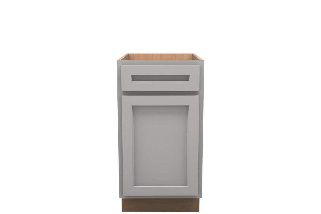 American Made Shaker RTA B18 Base Cabinet - Light Gray - American Made Cabinets