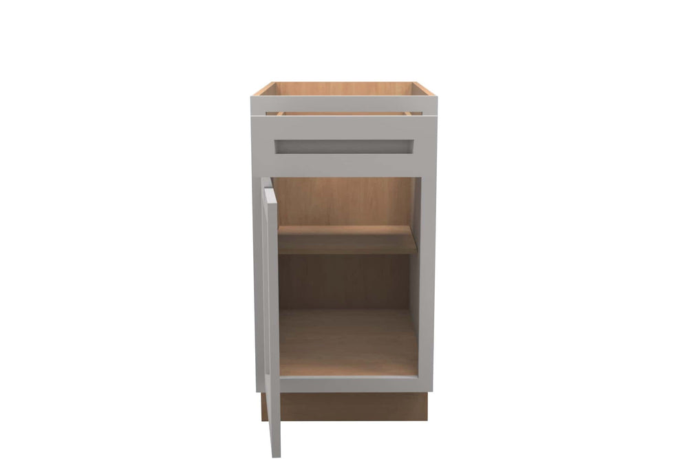American Made Shaker RTA B18 Base Cabinet - Light Gray - American Made Cabinets