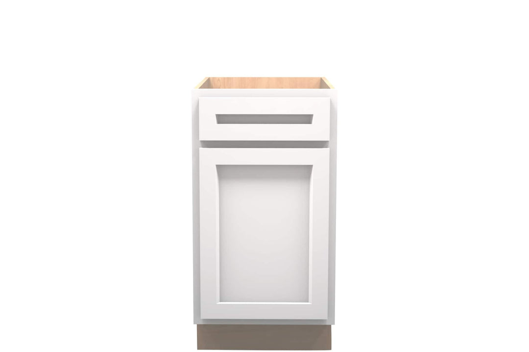 American Made Shaker RTA B18 Base Cabinet - White - American Made Cabinets
