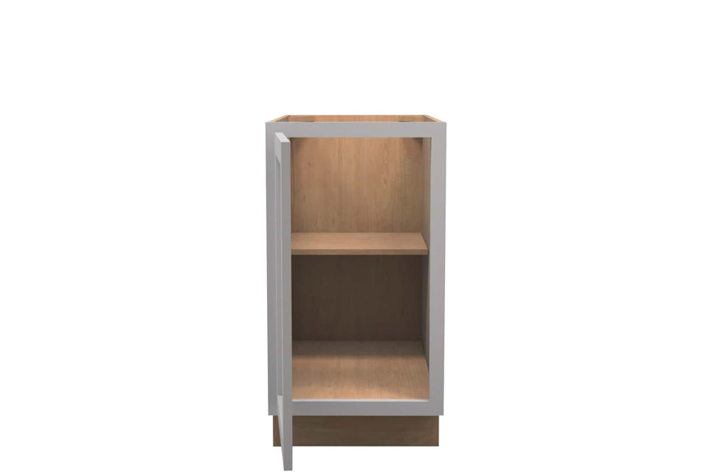 American Made Shaker RTA B18FHD Full Door Base Cabinet - Light Gray - American Made Cabinets