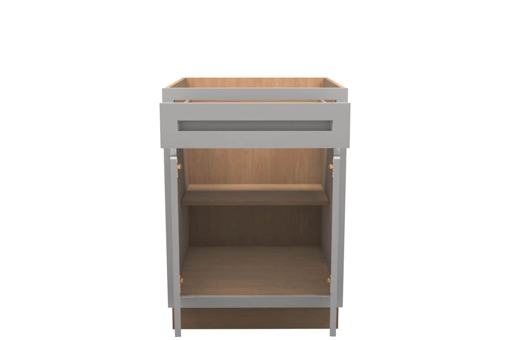American Made Shaker RTA B24 Base Cabinet - Light Gray - American Made Cabinets