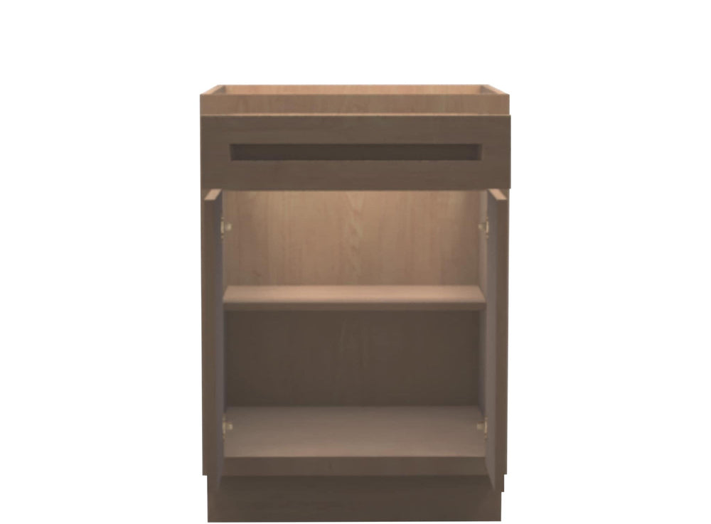 American Made Shaker RTA B24 Base Cabinet - Unfinished - American Made Cabinets