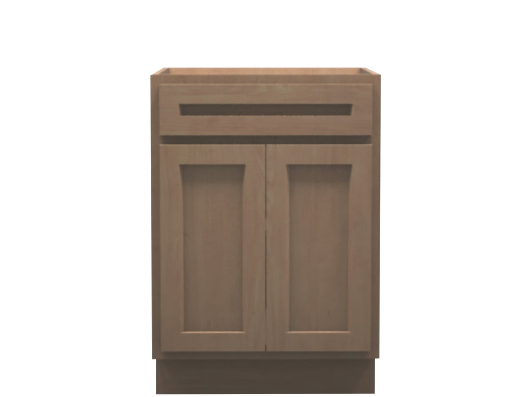 American Made Shaker RTA B24 Base Cabinet - Unfinished - American Made Cabinets