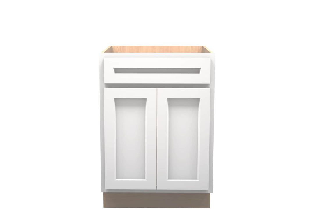 American Made Shaker RTA B24 Base Cabinet - White - American Made Cabinets