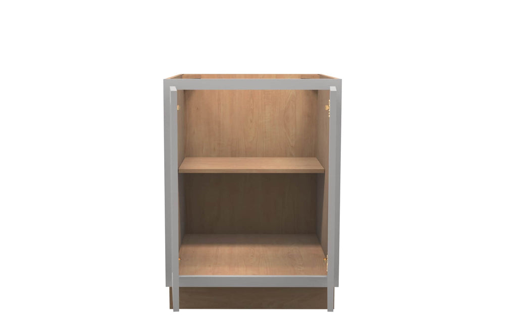 American Made Shaker RTA B24FHD Full Door Base Cabinet - Light Gray - American Made Cabinets