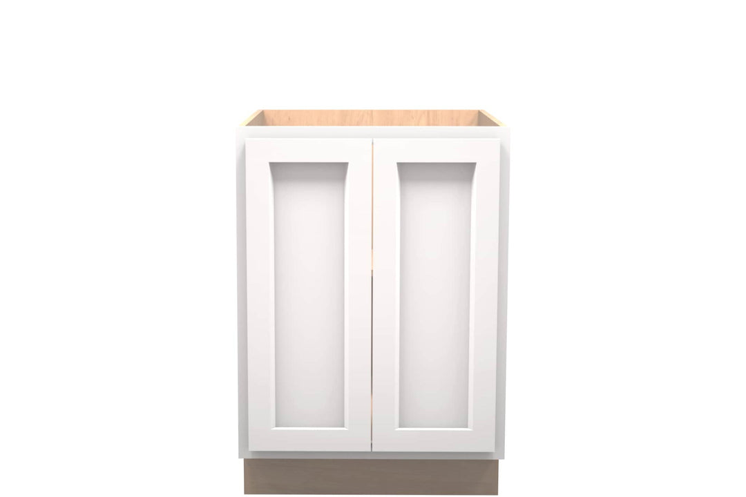 American Made Shaker RTA B24FHD Full Door Base Cabinet - White - American Made Cabinets