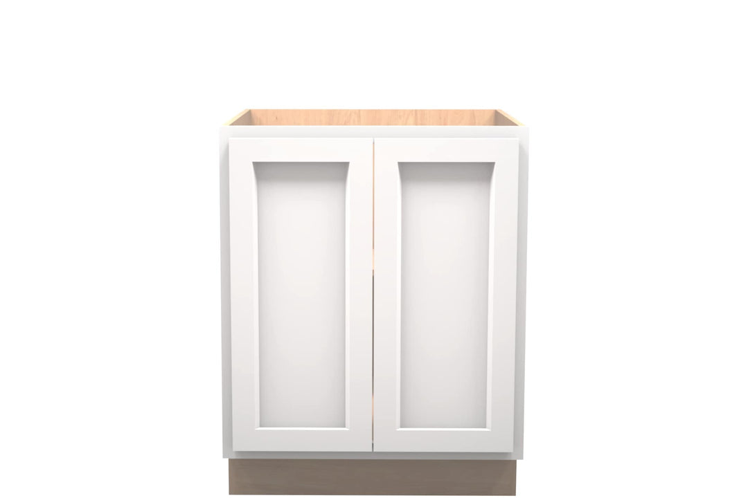 American Made Shaker RTA B27FHD Full Door Base Cabinet - White - American Made Cabinets