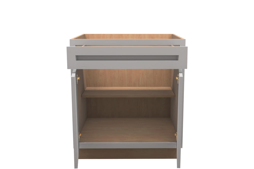 American Made Shaker RTA B30 Base Cabinet - Light Gray - American Made Cabinets