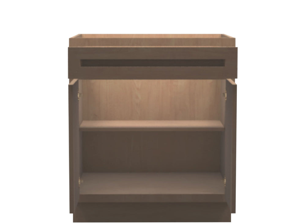 American Made Shaker RTA B30 Base Cabinet - Unfinished - American Made Cabinets