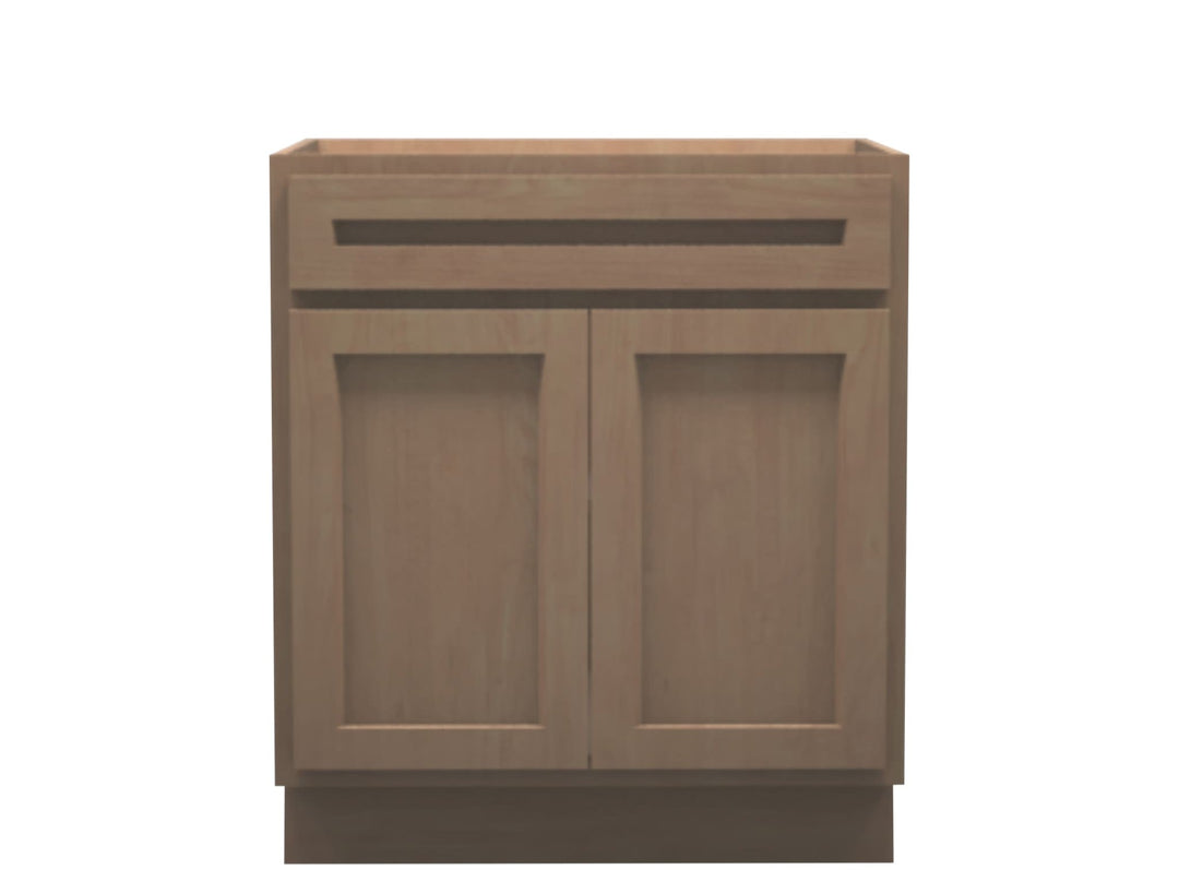 American Made Shaker RTA B30 Base Cabinet - Unfinished - American Made Cabinets