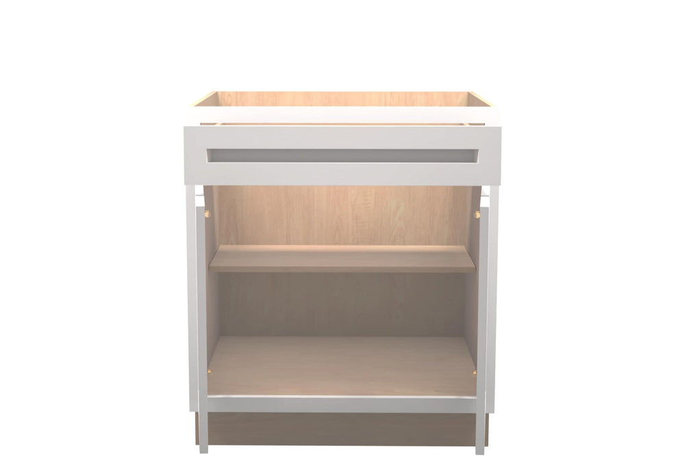 American Made Shaker RTA B30 Base Cabinet - White - American Made Cabinets