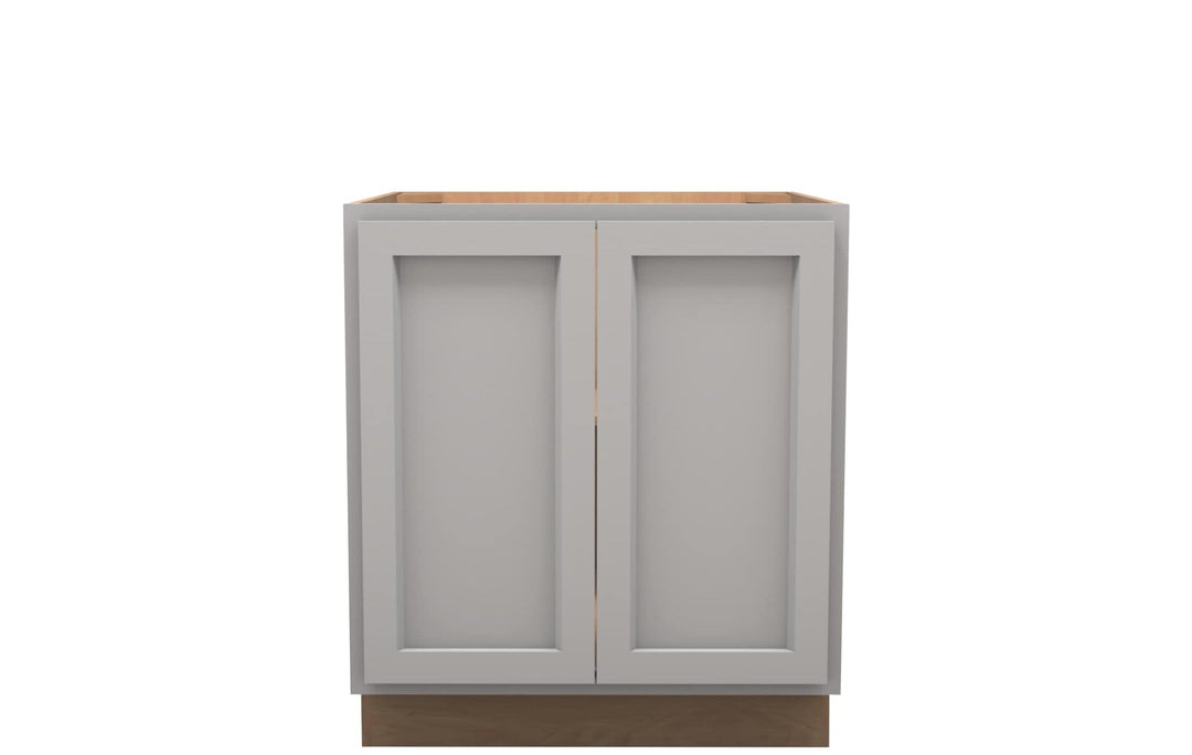 American Made Shaker RTA B30FHD Full Door Base Cabinet - Light Gray - American Made Cabinets