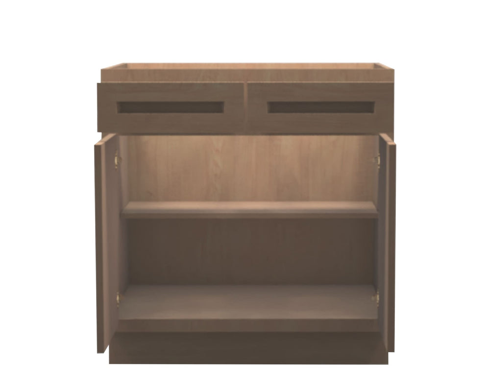 American Made Shaker RTA B33 Base Cabinet - Unfinished - American Made Cabinets