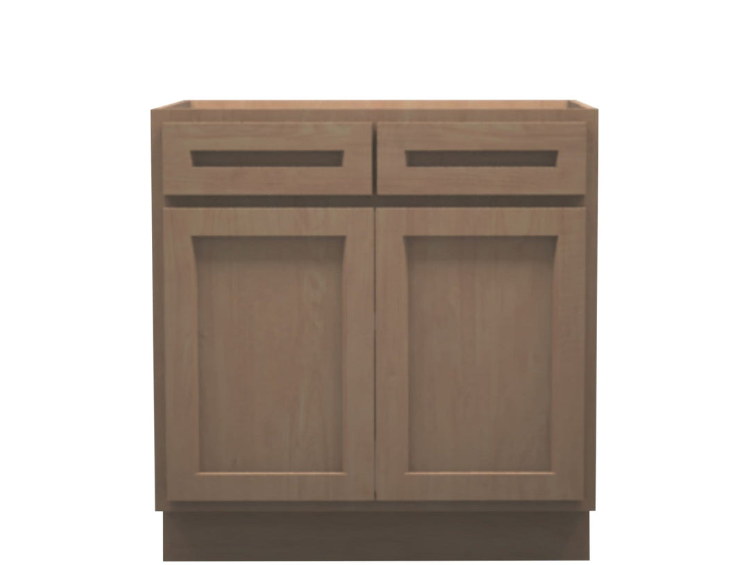 American Made Shaker RTA B33 Base Cabinet - Unfinished - American Made Cabinets