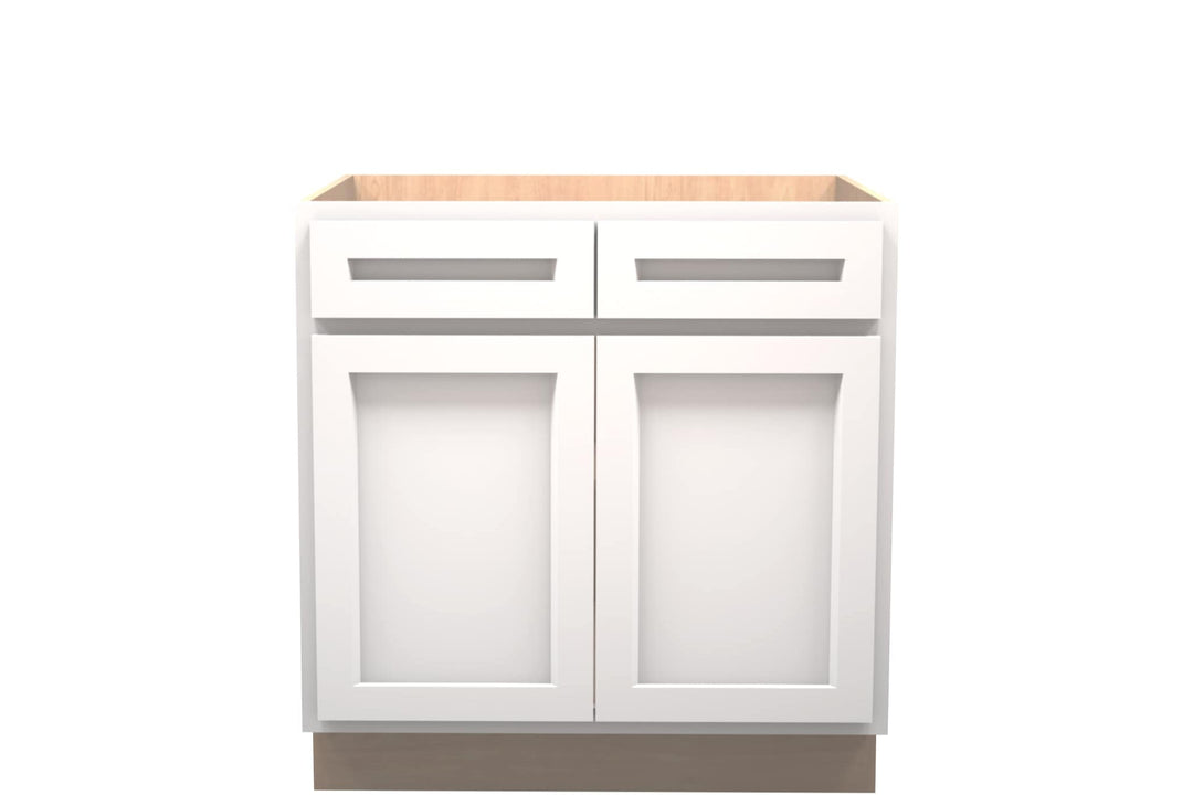 American Made Shaker RTA B33 Base Cabinet - White - American Made Cabinets