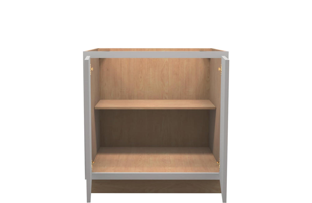 American Made Shaker RTA B33FHD Full Door Base Cabinet - Light Gray - American Made Cabinets