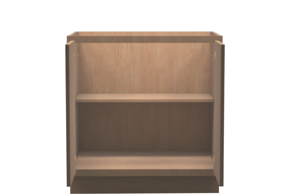 American Made Shaker RTA B33FHD Full Door Base Cabinet - Unfinished - American Made Cabinets