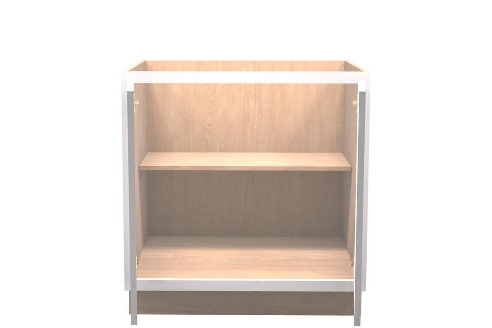 American Made Shaker RTA B33FHD Full Door Base Cabinet - White - American Made Cabinets