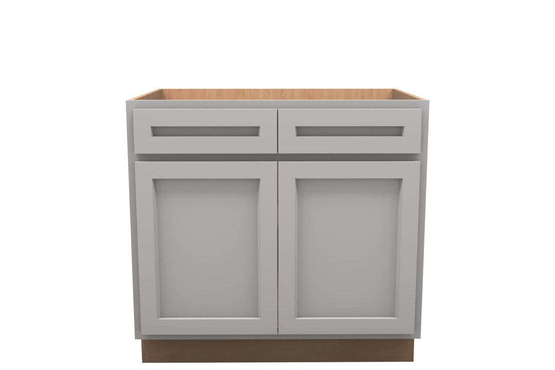 American Made Shaker RTA B36 Base Cabinet - Light Gray - American Made Cabinets