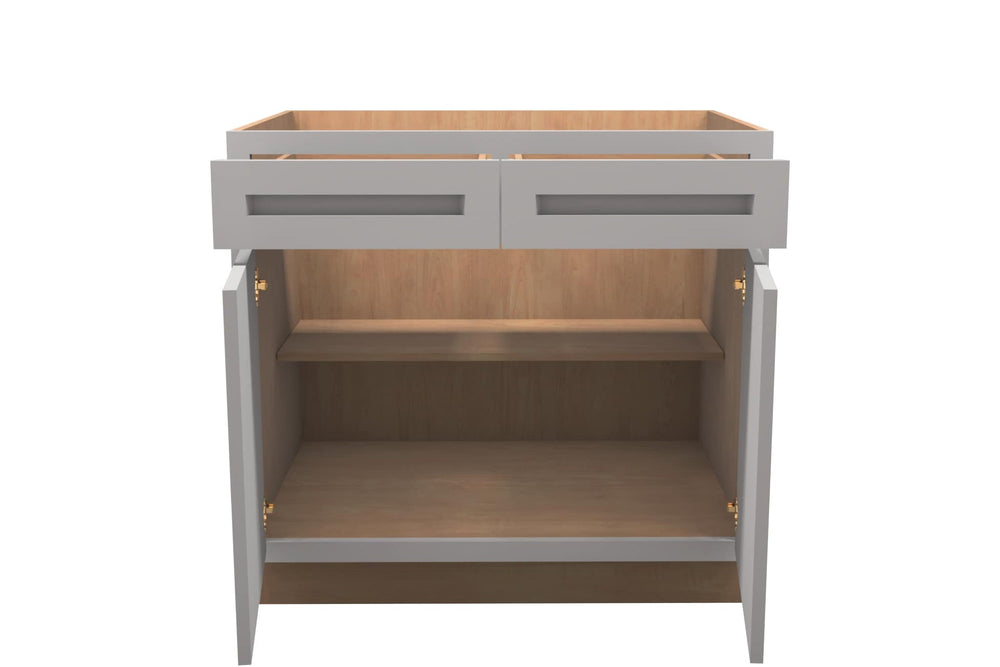 American Made Shaker RTA B36 Base Cabinet - Light Gray - American Made Cabinets