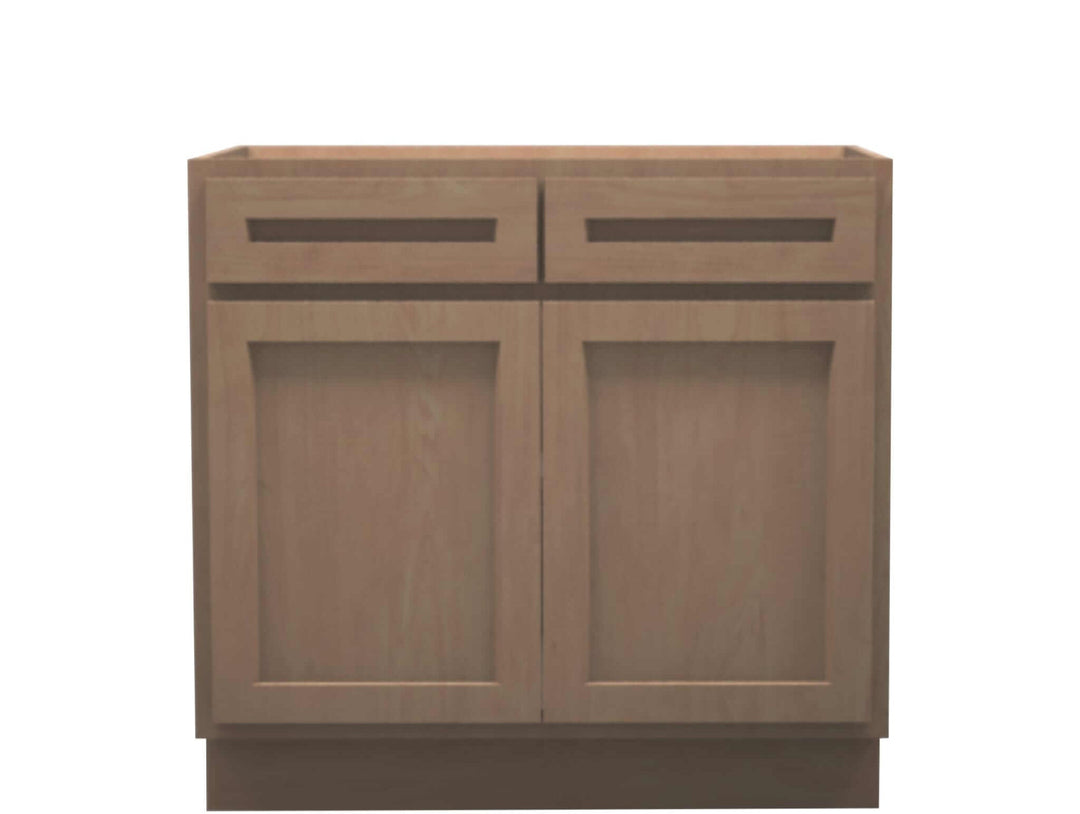 American Made Shaker RTA B36 Base Cabinet - Unfinished - American Made Cabinets