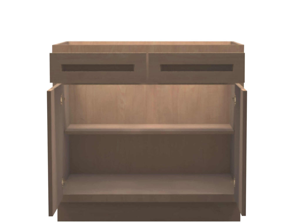 American Made Shaker RTA B36 Base Cabinet - Unfinished - American Made Cabinets