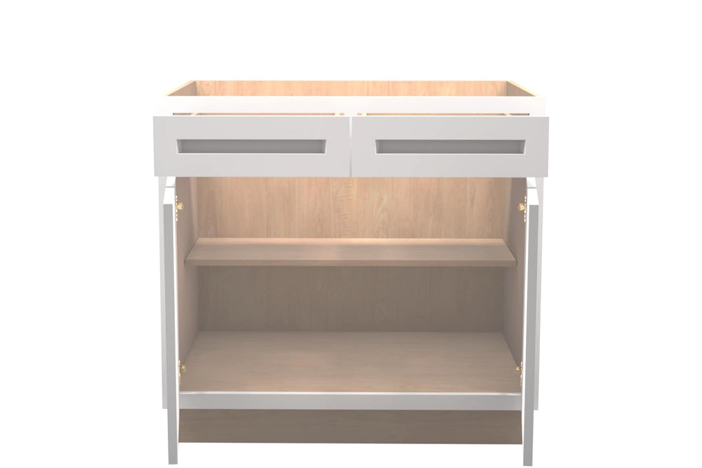 American Made Shaker RTA B36 Base Cabinet - White - American Made Cabinets