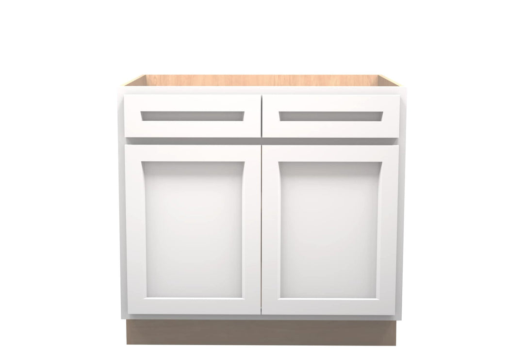American Made Shaker RTA B36 Base Cabinet - White - American Made Cabinets