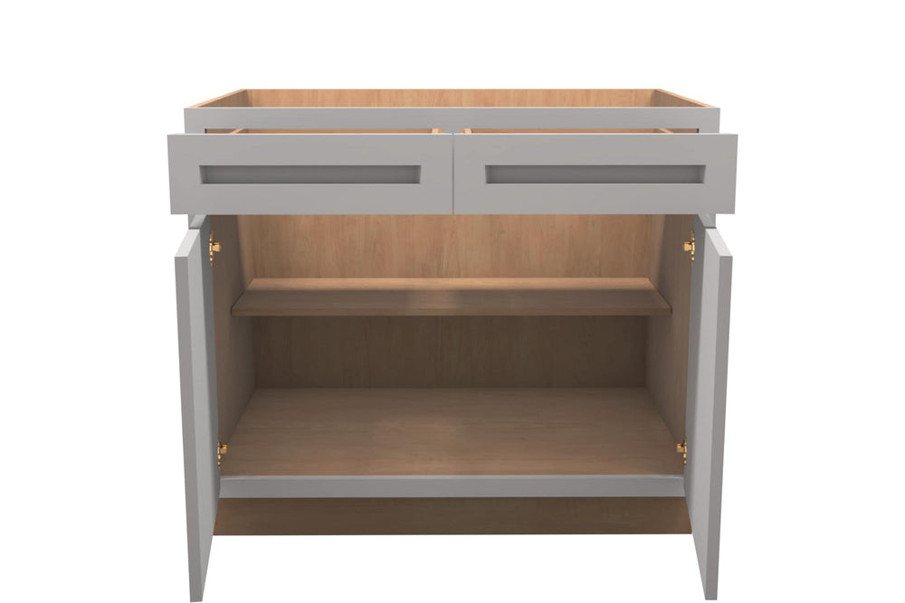 American Made Shaker RTA B39 Base Cabinet - Light Gray - American Made Cabinets