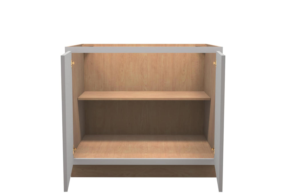 American Made Shaker RTA B39FHD Full Door Base Cabinet - Light Gray - American Made Cabinets