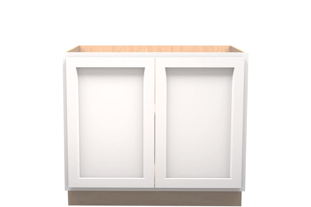 American Made Shaker RTA B39FHD Full Door Base Cabinet - White - American Made Cabinets