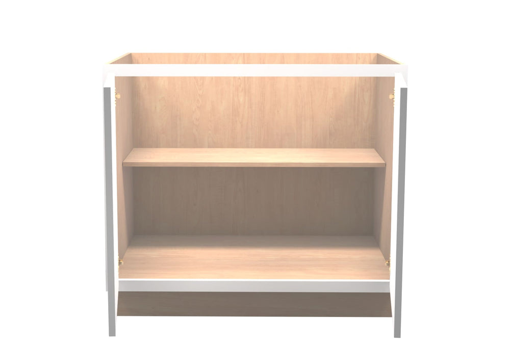 American Made Shaker RTA B39FHD Full Door Base Cabinet - White - American Made Cabinets