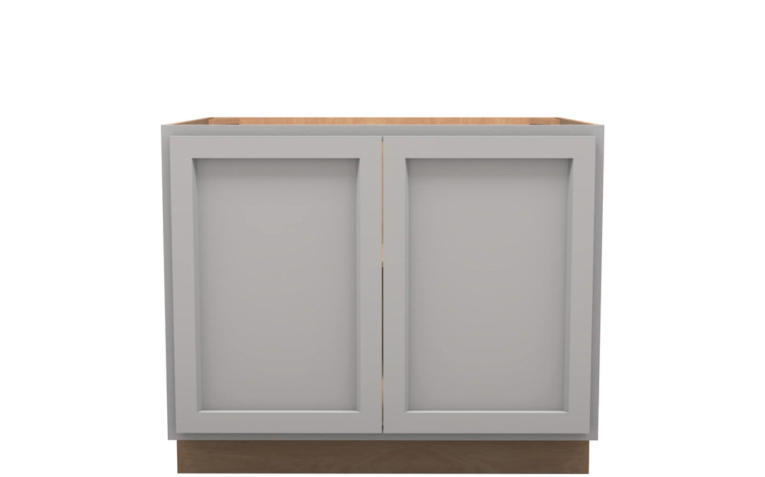 American Made Shaker RTA B42FHD Full Door Base Cabinet - Light Gray - American Made Cabinets