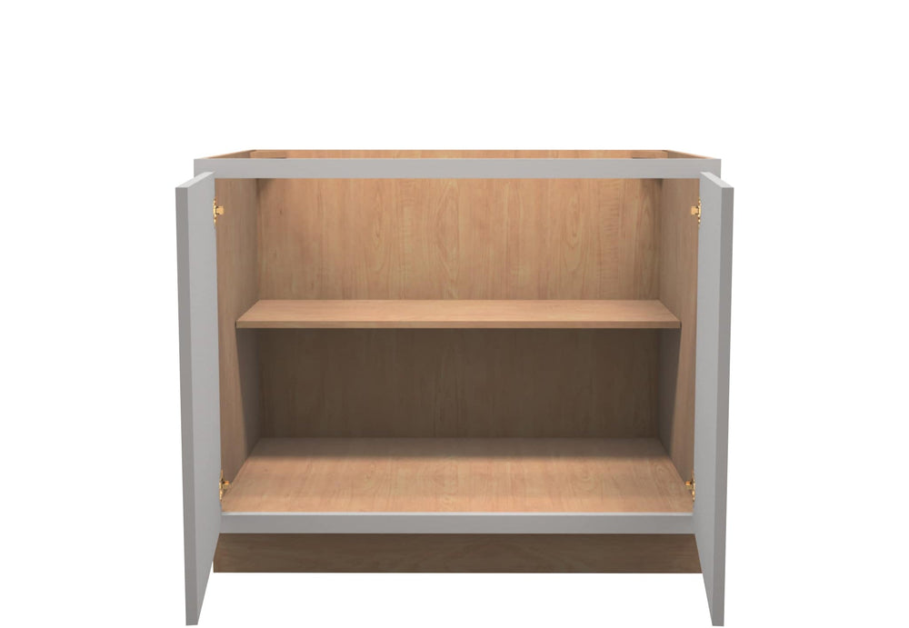 American Made Shaker RTA B42FHD Full Door Base Cabinet - Light Gray - American Made Cabinets