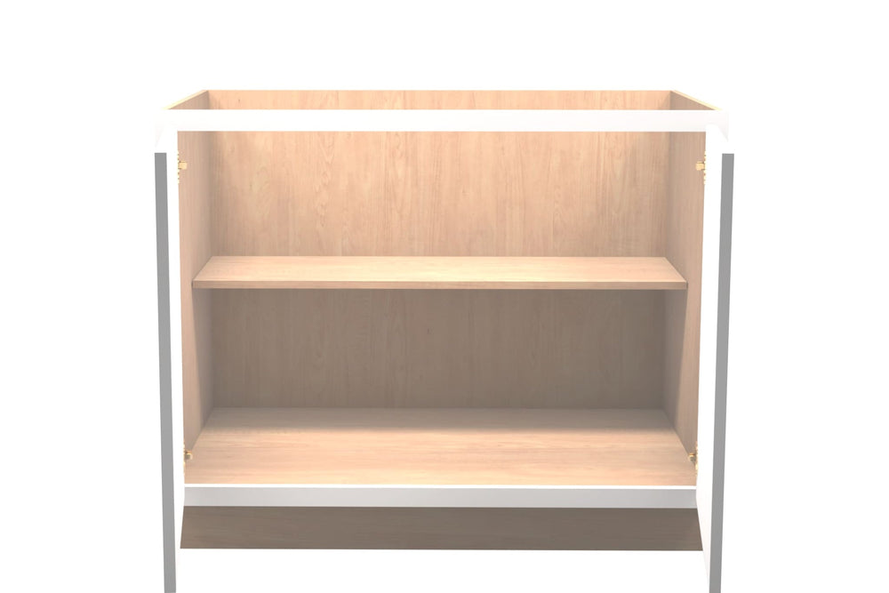 American Made Shaker RTA B42FHD Full Door Base Cabinet - White - American Made Cabinets