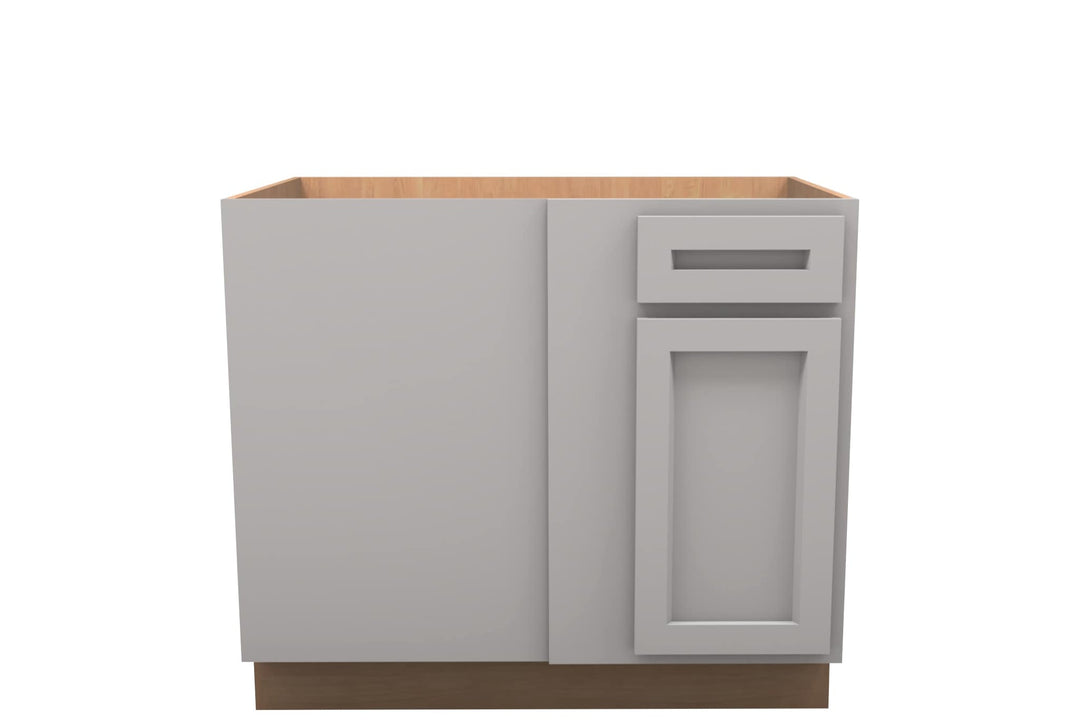 American Made Shaker RTA BBC39L Blind Corner Cabinet Left - Light Gray - American Made Cabinets