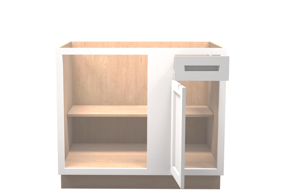 American Made Shaker RTA BBC39L Blind Corner Cabinet Left - White - American Made Cabinets