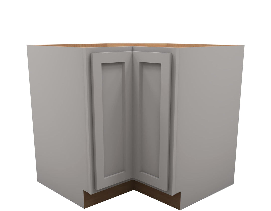American Made Shaker RTA BCC36 Base Corner Cabinet - Light Gray - American Made Cabinets