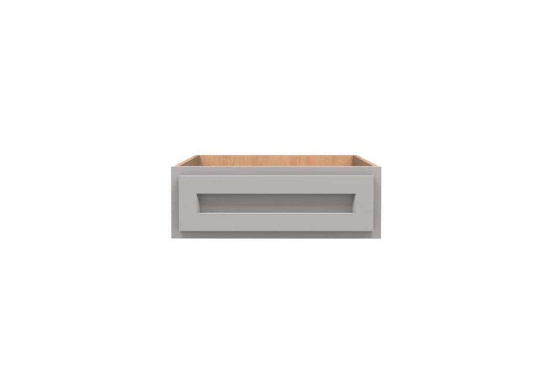 American Made Shaker RTA BDD24 Base Desk Drawer Cabinet - Light Gray - American Made Cabinets