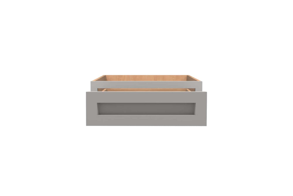 American Made Shaker RTA BDD24 Base Desk Drawer Cabinet - Light Gray - American Made Cabinets