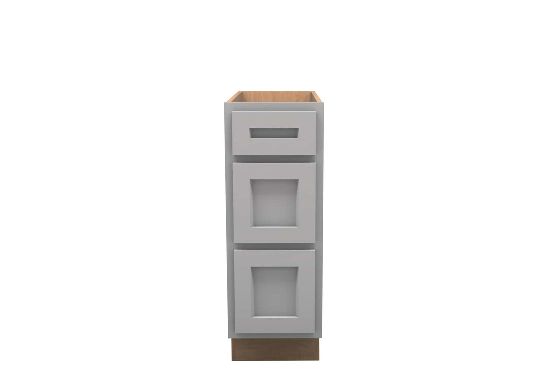 American Made Shaker RTA DB12 Drawer Base Cabinet - Light Gray - American Made Cabinets