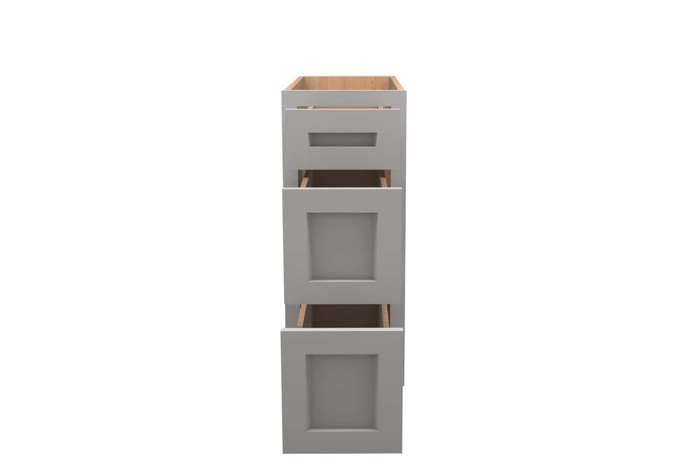 American Made Shaker RTA DB12 Drawer Base Cabinet - Light Gray - American Made Cabinets