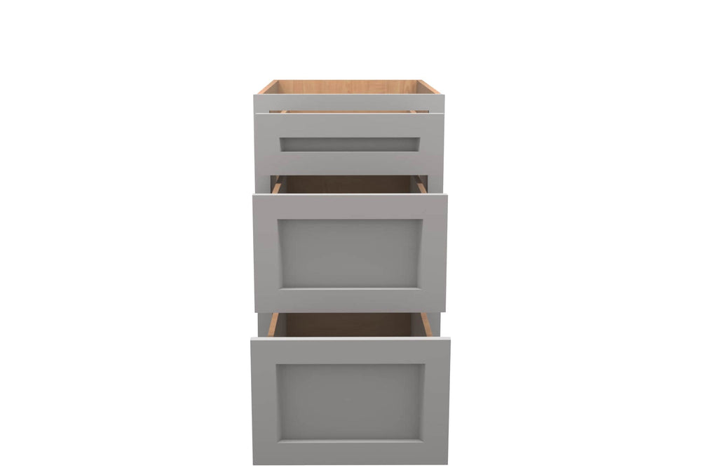 American Made Shaker RTA DB18 Drawer Base Cabinet - Light Gray - American Made Cabinets