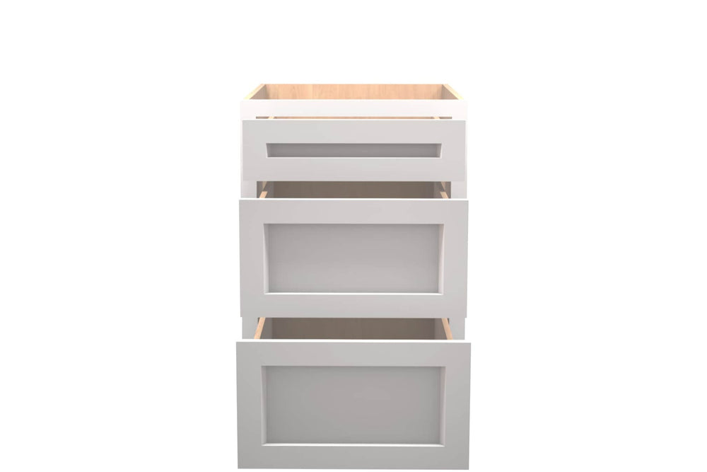 American Made Shaker RTA DB21 Drawer Base Cabinet - White - American Made Cabinets
